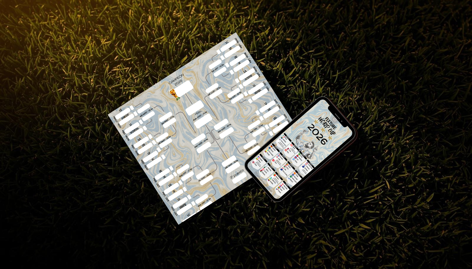 Fixture Mundial 2026 — Editable & Imprimible + Álbum y figuritas del mundial | Entrega inmediata